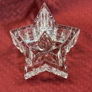 Waterford Crystal Exquisite Celebrate the Season Star Votive Candleholder Dish